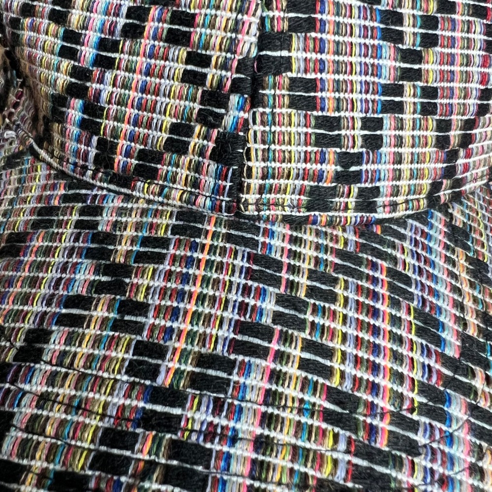 BCBGeneration Baseball Cap Multicolor Woven Tweed Geometric Hat Strapback - Picture 3 of 6